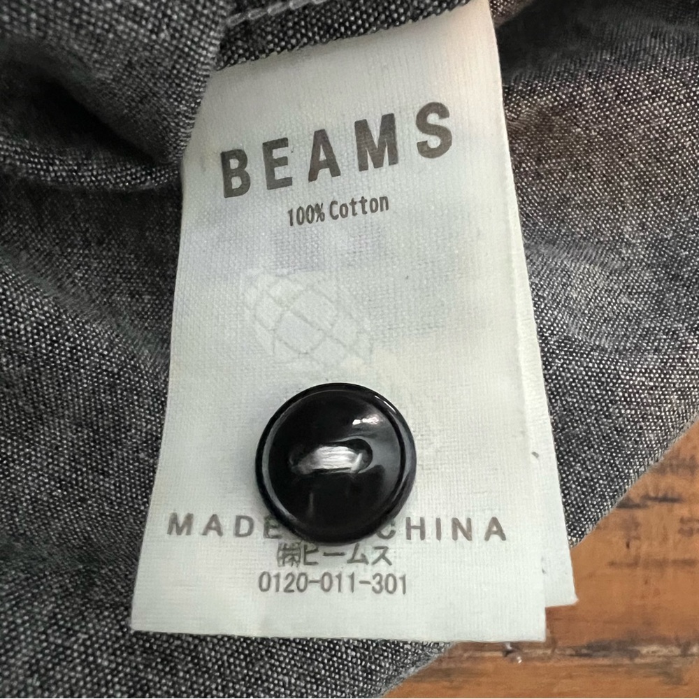 Beams Plus Japanese Chambray 100% Cotton Work Shirt - Picture 7 of 7